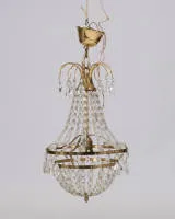 Petit lustre corbeille, 1 feu, 19e s., env. 56 cm de haut