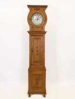 Longcase clock, 1814, North German, walnut, white enamel dial with Arabic numerals, movement signed I.I. Bannier, Lüchow 1814
