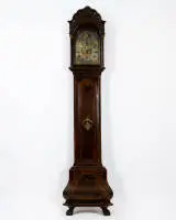 Horloge à poser Amsterdam, 1re moitié 18e s., signée "Koenraat Heck", placage noyer, bronze "Europe sur le taureau"