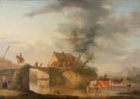 Демарн, Жан-Луи (1754 Брюссель - 1829 Батиньоль, исторический и пейзажный живописец, известен своими портовыми и рыночными сценами, а также пейзажами со стаффажем животных. Его детализированные картины сегодня висят в всемирно известных музеях, таких как Лувр в...