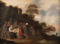 Molenaer, Jan Miense (1609/1610 Haarlem - 1668 Haarlem, leerling van Frans Hals, getrouwd met Judith Leyster, schilderde voornamelijk allegorieën, genrestukken en portretten), toegeschreven,