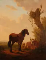 Stry, Jacob van (1756 Dordrecht - 1815 Dordrecht, Dutch landscape painter especially of shepherd scenes, studied at the art academy in Antwerp, brother of the painter Abraham van Stry the Elder)