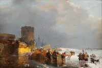 Hilgers, Carl (1818 Düsseldorf - 1890 Düsseldorf, žák KA Düsseldorf, preferoval nizozemské a dolnorýnské krajinné motivy, známý svými zimními výjevy),