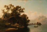 Jungheim, Carl (1830 Düsseldorf - 1886 Düsseldorf, Studium an der KA Düsseldorf bei Schadow und Schirmer, in Düsseldorf tätiger Landschaftsmaler),