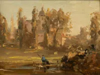 Roelofs, Willem (1822 Amsterdam - 1897 Antwerpen, Studium bei Hendrik van de Sande Bakhuyzen und an der KA Den Haag, Landschaftsmaler),
