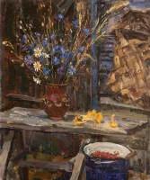 Lednev, Valery (geb. 1940 in Avdotyino, gilt als eine prägende Figur der zeitgenössischen russischen Kunstszene. Er hält den Titel des Volkskünstlers der Russischen Föderation),