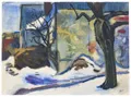 Curt Querner "Diebels Gut im Winter". 1968.