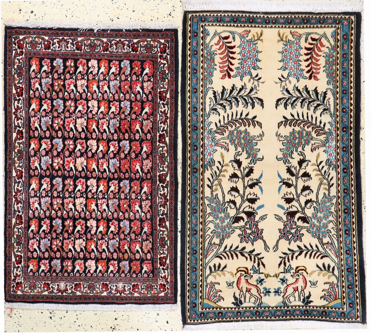 2 Lots Bidjar & Ghom, Persien, Ende 20.Jhd,Wolle auf Baumwolle, ca. 120 x 78 cm & ca