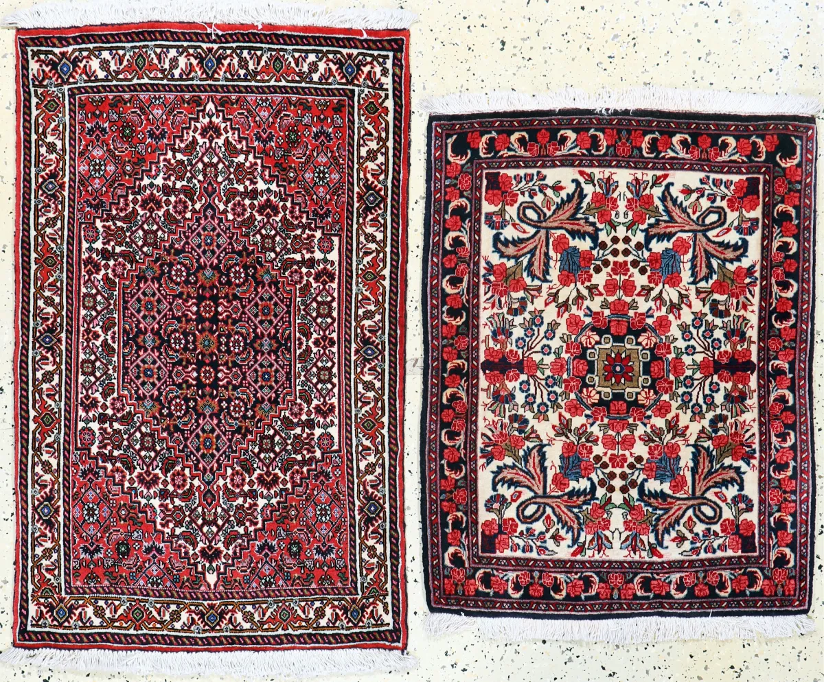 2 Lots Bidjar, Persien, Ende 20.Jhd, Wolle auf Baumwolle, ca. 112 x 70 cm & ca. 88 x 67