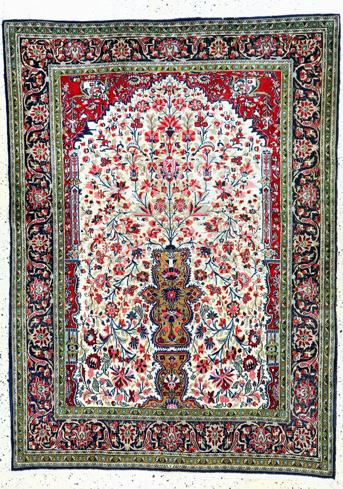 Ghom Kork, Persien, Mitte 20.Jhd, Korkwolleauf Baumwolle, ca. 198 x 143 cm, EHZ: 2