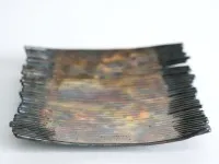Bowl in iron and silver solder #0023