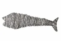 Drahtfisch – kinetische Hängeskulptur aus Stahldraht #0117