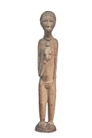 Alte afrikanische Holzskulptur – vermutlich Ghana (Akan / Ewe Umfeld) #1006