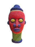 Bamileke beaded head #1017