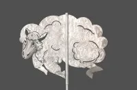 Windwijzer "Schäfchenwolke" van roestvrij staal #0822