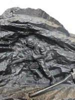 Mining art from coal – carved half-relief II #1126