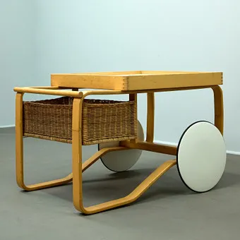 ALVAR AALTO. Artek, tea trolley / serving trolley, model 900, 1970s, Finland.
