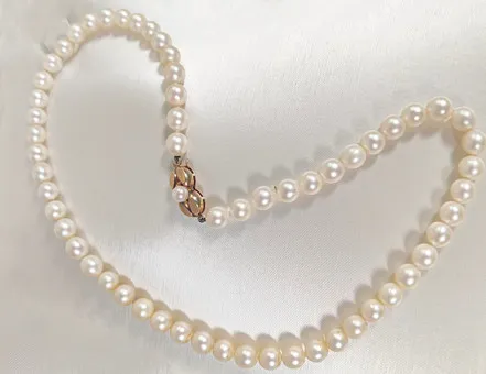 Collier de perles Akoya, or 585