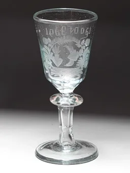 Verre à pied baroque Saxe.
