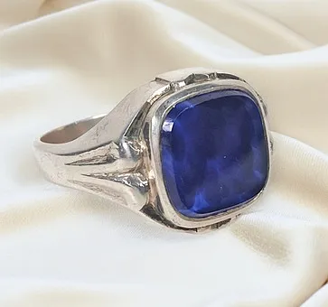 BAGUE HOMME ART DÉCO, ARGENT 835.