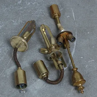 Konvolut Deckenlampe der 1970er, Messing, Chrom.