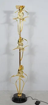 Lampa podłogowa Hollywood Regency z figurami ptaków autorstwa Lanciotto Galeotti, L'Originale, Włochy, lata 80.