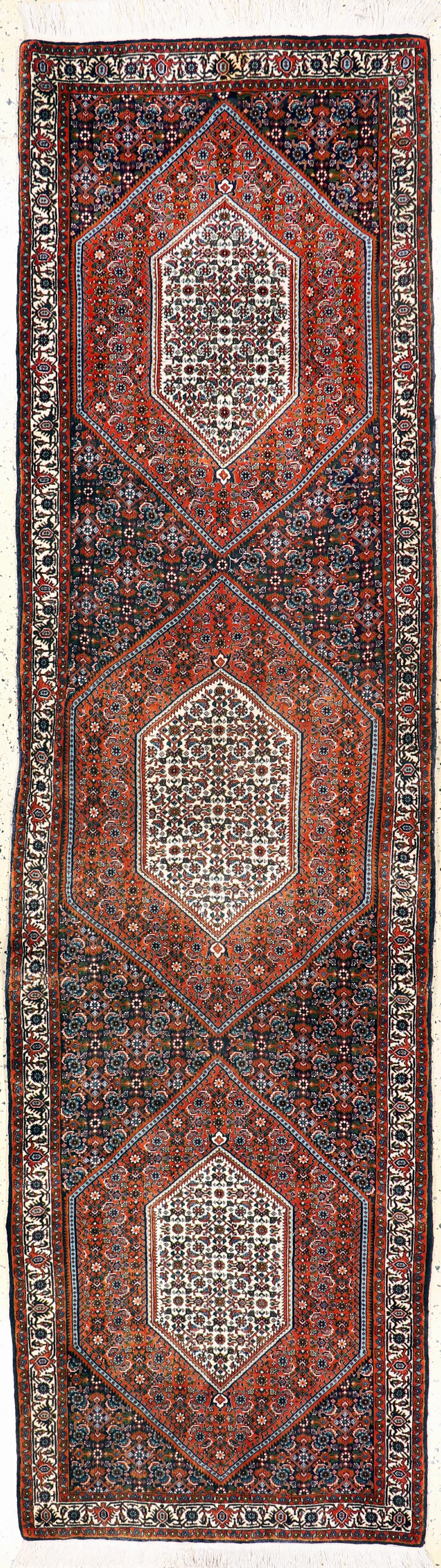 Bidjar Kork fin, Perse, fin 20e s., laine Kork sur coton, env. 335 x 95 cm