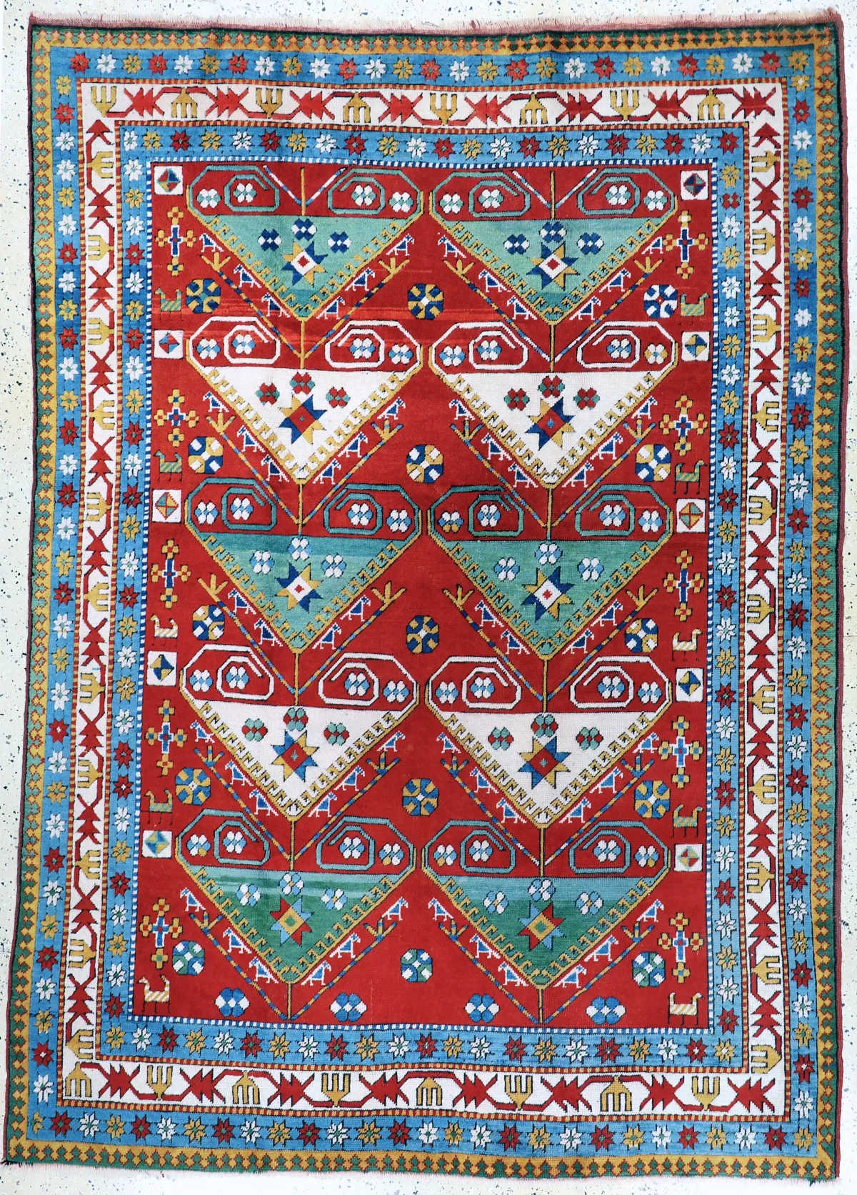 Kars, Turkije, midden 20e eeuw, wol op wol, ca. 291 x 215 cm, EHZ: 2