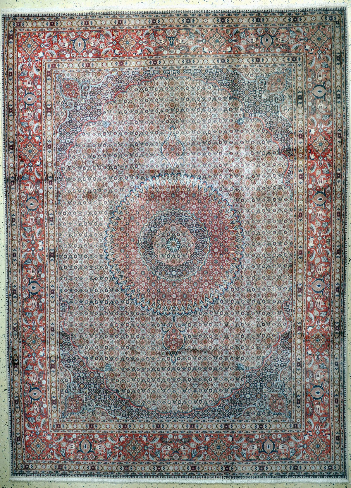 Mud fin, Perse, fin 20e s., laine sur coton, env. 338 x 243 cm