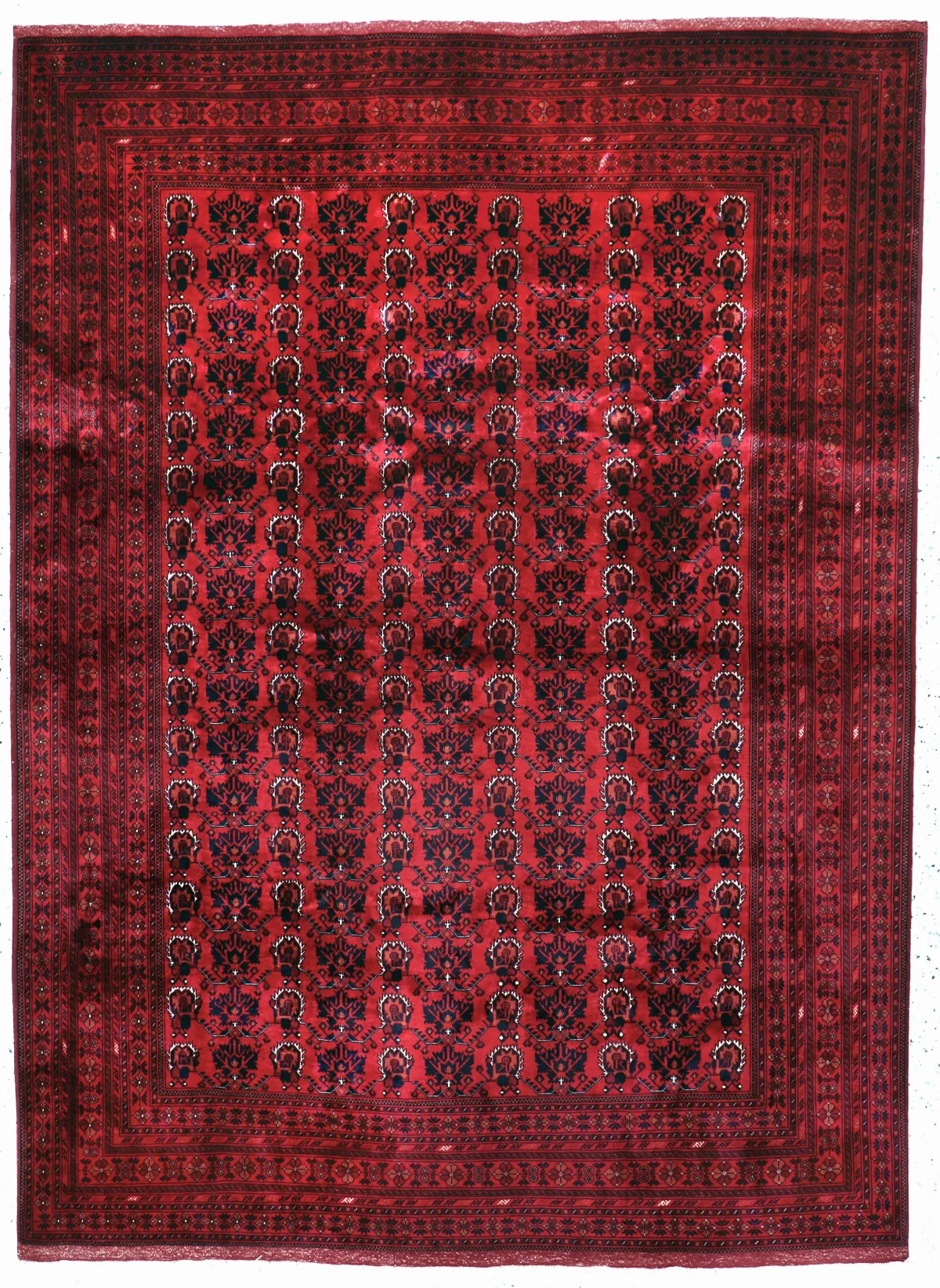 Fine Khalmmohamadi, Afghanistan, late 20th century, cork wool on wool, approx. 282 x 205 cm,