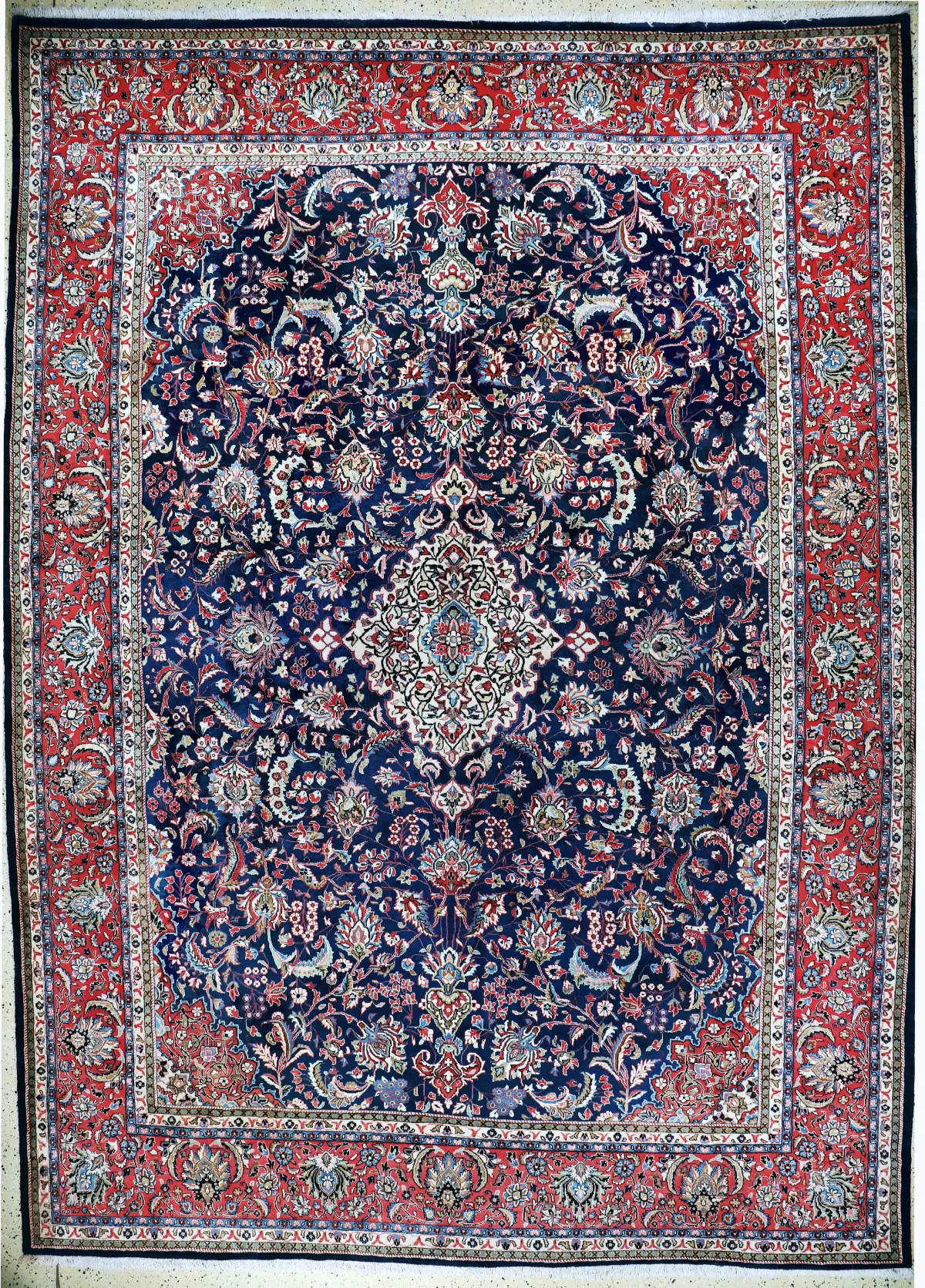 Sarogh Kork fin, Perse, milieu du 20e s., laine Kork sur coton, env. 414 x 300 cm