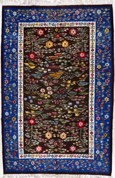 Bessarabian kilim, early 20th c., wool on cotton, approx. 313 x 210 cm, EHZ: 2