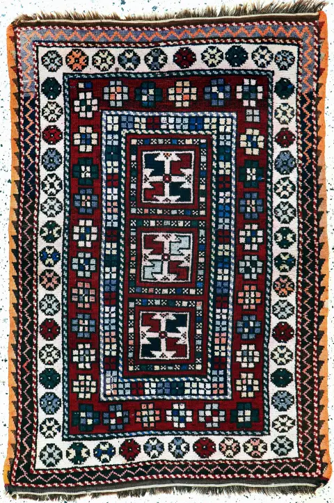 Antique Bergama, Turkey, early 20th c., wool on wool, approx. 140 x 100 cm, EHZ: