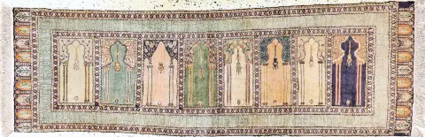 Antique Kayseri "Saf", Turkey, mid-20th c., mercerized cotton, approx. 237 x 76 cm, EHZ:2