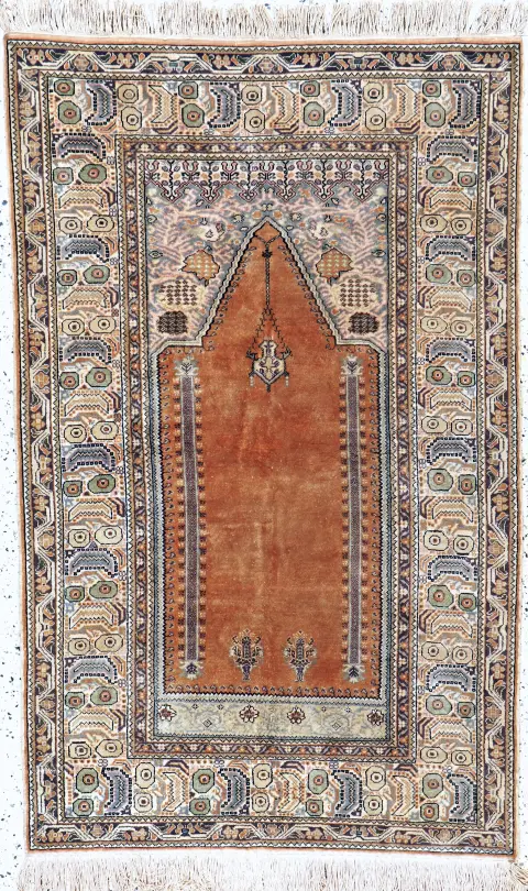Kayseri Flosch, Turkey, mid-20th c., mercerized cotton, approx. 182 x 115 cm, EHZ: