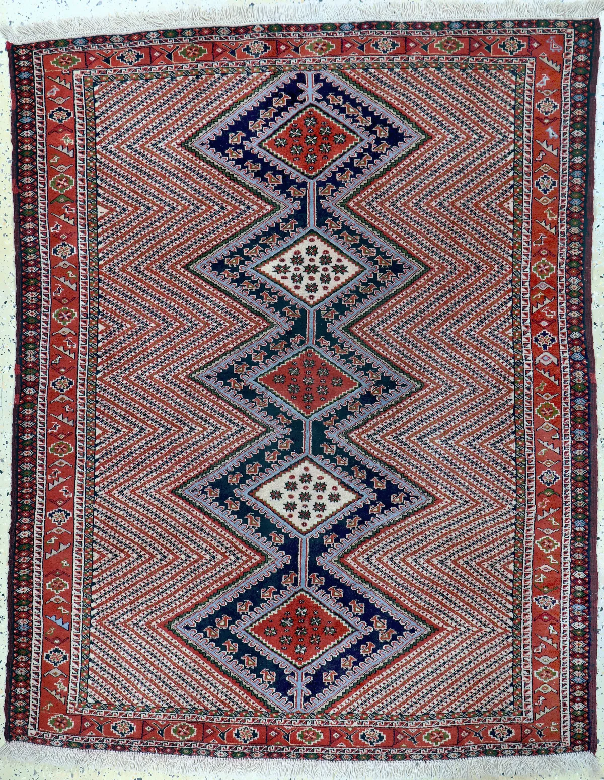 Ghochan, Perzië, midden 20e eeuw, wol op wol, ca. 175 x 142 cm, EHZ: 2 Schatting: