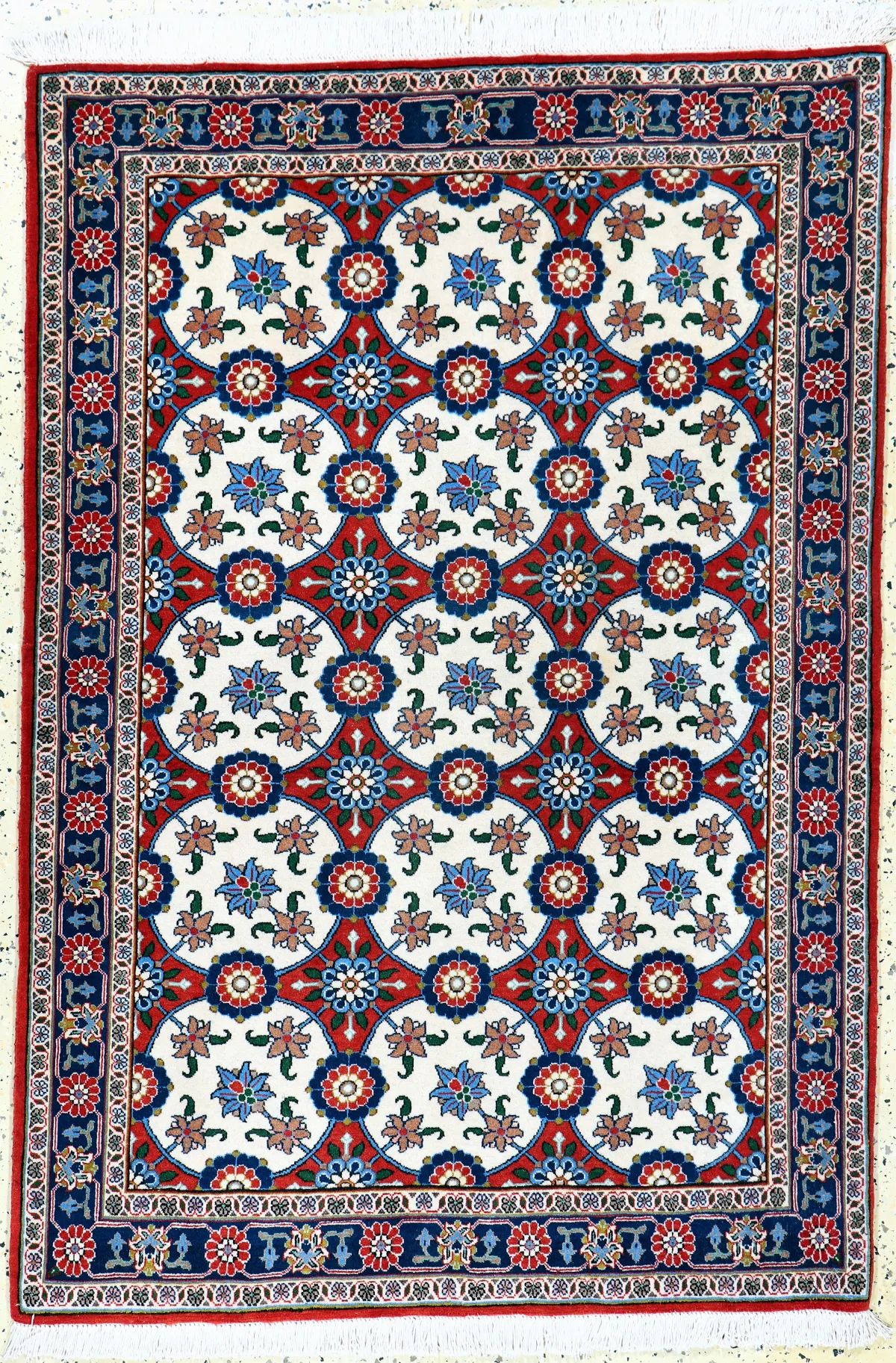 Weramin fein, Persien, Ende 20.Jhd, Korkwolle auf Baumwolle, ca. 155 x 107 cm,