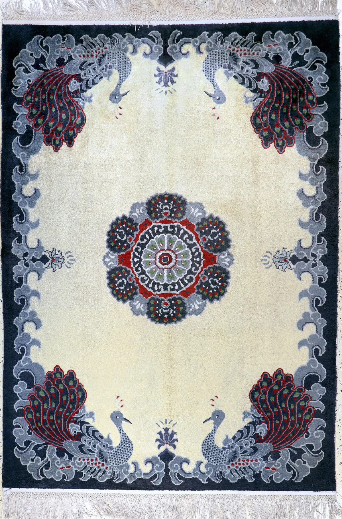 Soie Pékin, Chine, début 20e siècle, soie naturelle pure, env. 215 x 155 cm, EHZ: 1-2