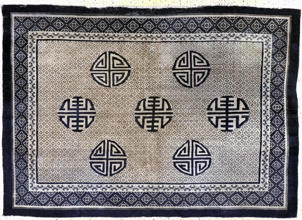 Pao Tow antik, China, um 1900, Wolle auf Baumwolle, ca. 260 x 190 cm, EHZ: 3