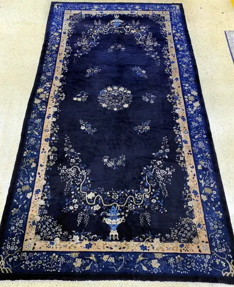 Antique Peking "Palace carpet", China, circa 1900, wool on cotton, approx. 585 x 310 cm, EHZ:
