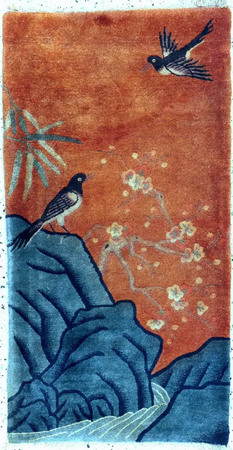 Pao Tow antique, China, circa 1900, wool on cotton, approx. 130 x 69 cm, EHZ: 2