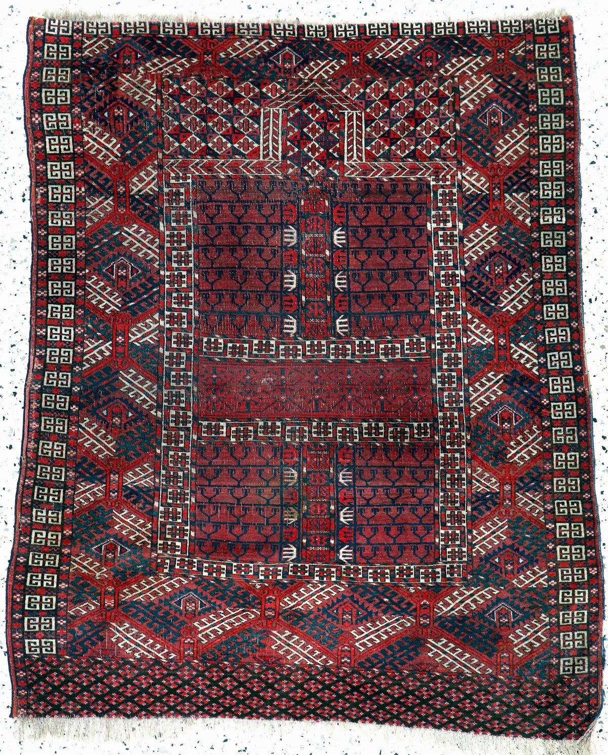 Tekke Engsi antique, Turkmenistan, 19th c., wool on wool, approx. 140 x 120 cm, EHZ: 3