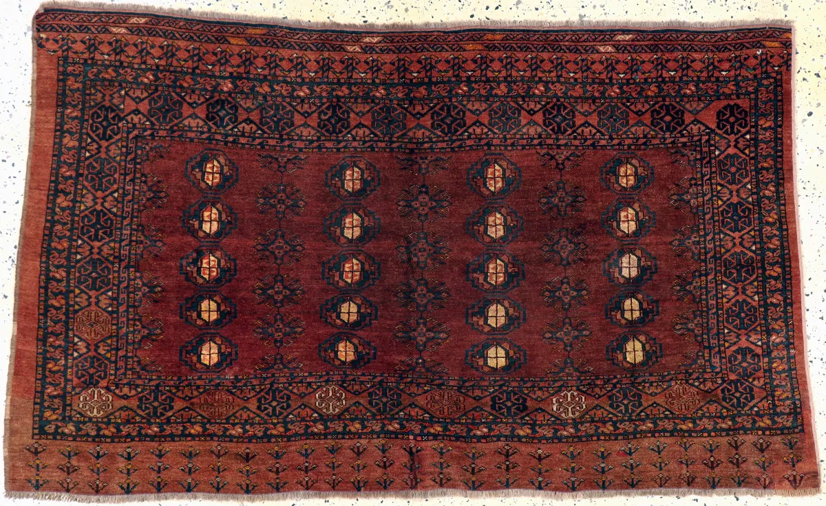 Arabatschi Tschowal antique, Turkmenistan, 19th c., wool on wool, approx. 170 x 105 cm
