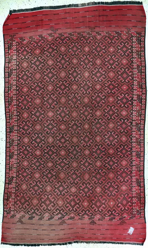 Sumakh tkanina płaska, Turkmenistan, pocz. XX w., wełna na wełnie, ok. 323 x 200 cm