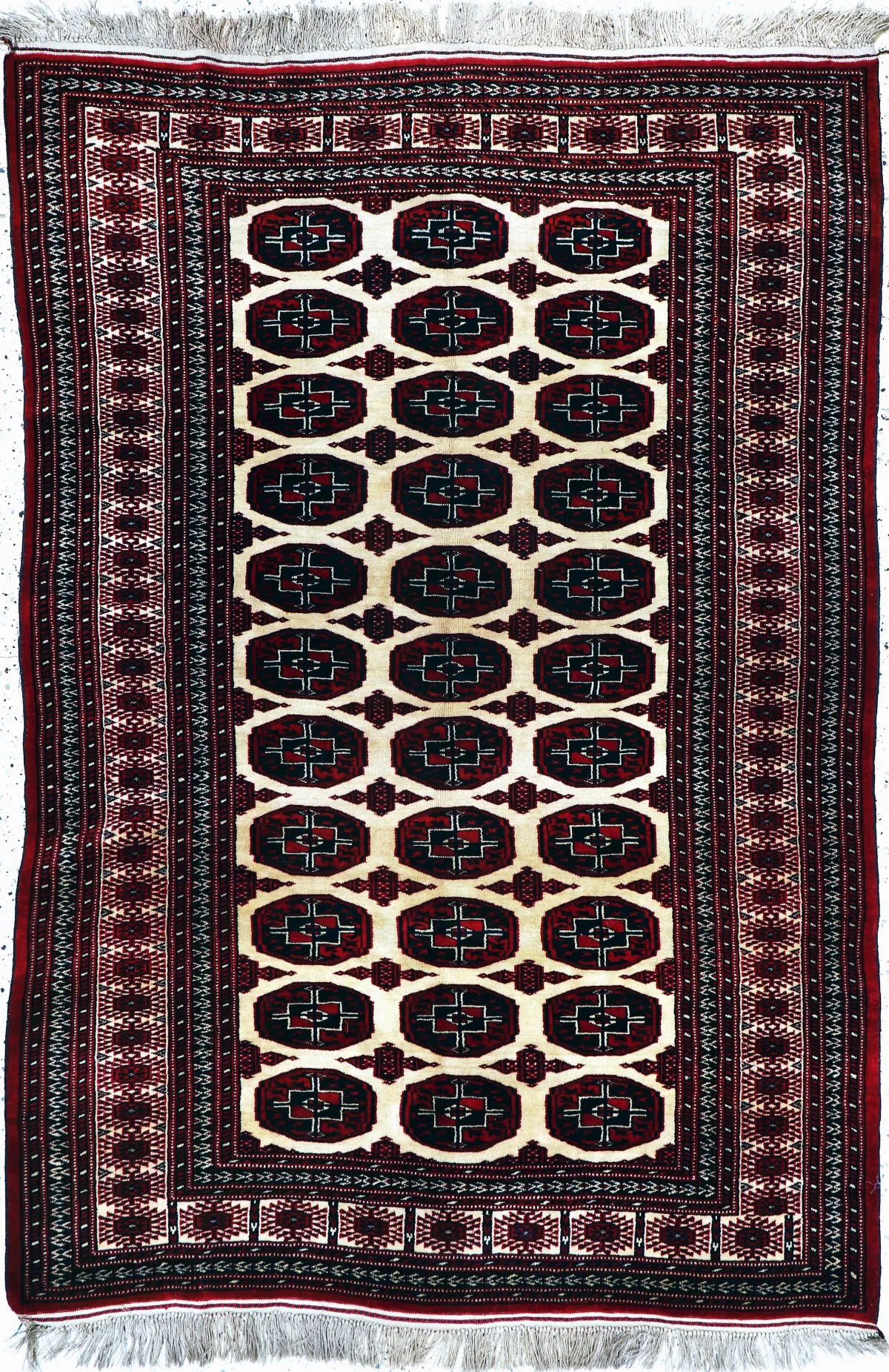 Torkmen, Perzië, midden 20e eeuw, wol op wol, ca. 225 x 155 cm, EHZ: 2, (golvend)