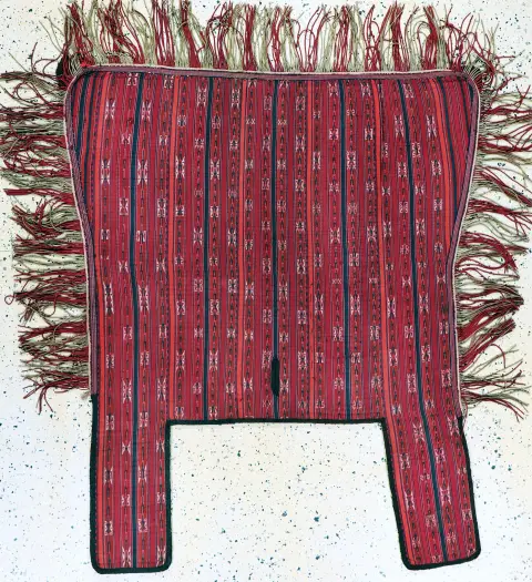 Yomud "koc" antyczny, Turkmenistan, ok. 1900, wełna na wełnie, ok. 150 x 125 cm, EHZ: