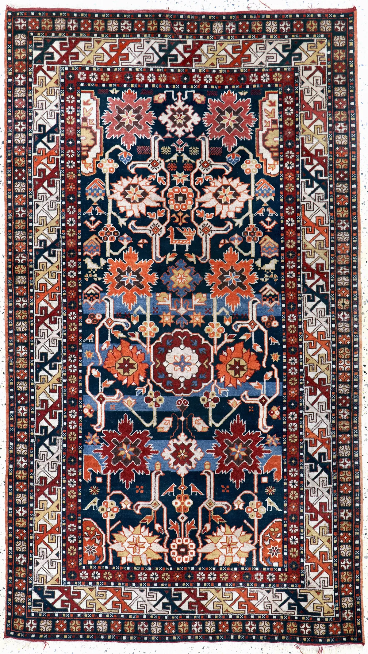 Kazak, Azerbaijan, Mitte 20.Jhd, Wolle auf Wolle, ca. 214 x 122 cm, EHZ: 2