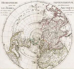 Delisle, Guillaume — Hemisphere septentional ... les Terres Arctiques [и] ... terres Australes
