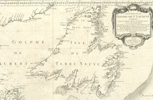 Bellin, Jacques Nicolas – Carte réduite du Golphe de S.t Laurent [a:] Suite de la Carte réduite du Golphe de St. Laurent