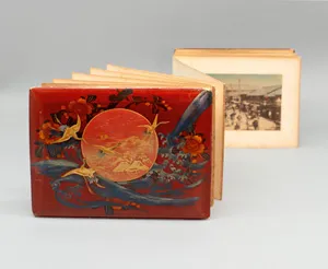 Album de laque illustré – avec 43 photographies vintage coloriées montées fixement